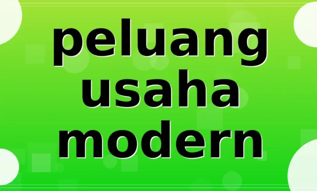 peluang usaha modern